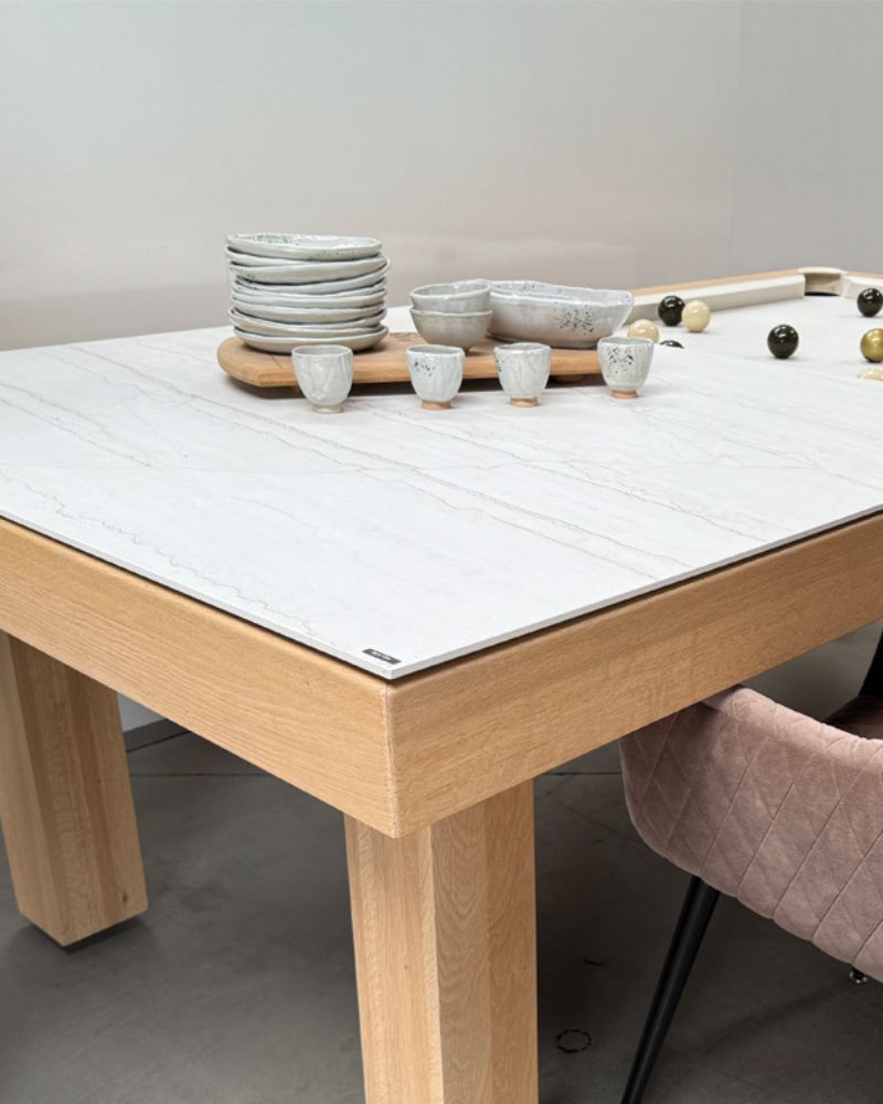 Mesa convertible de billar y comedor con tablero Dekton de alta gama - Toulet