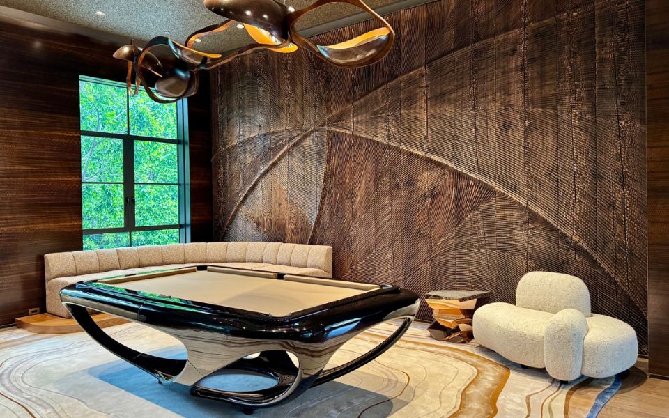 hotel mesa de billar negra alta gama diseño whitelight toulet