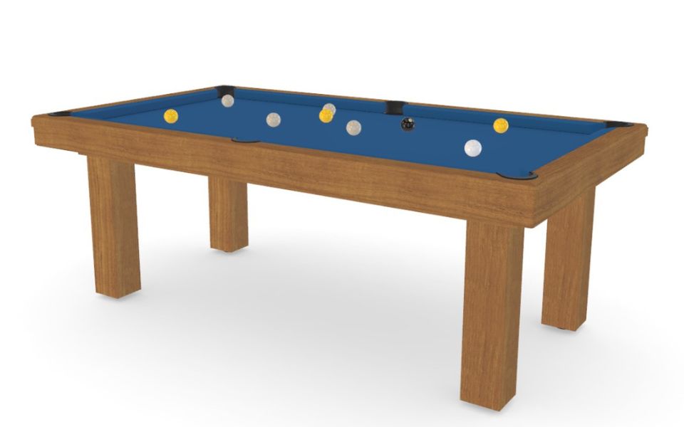 mesa de billar exterior teca personalizada Teck Toulet