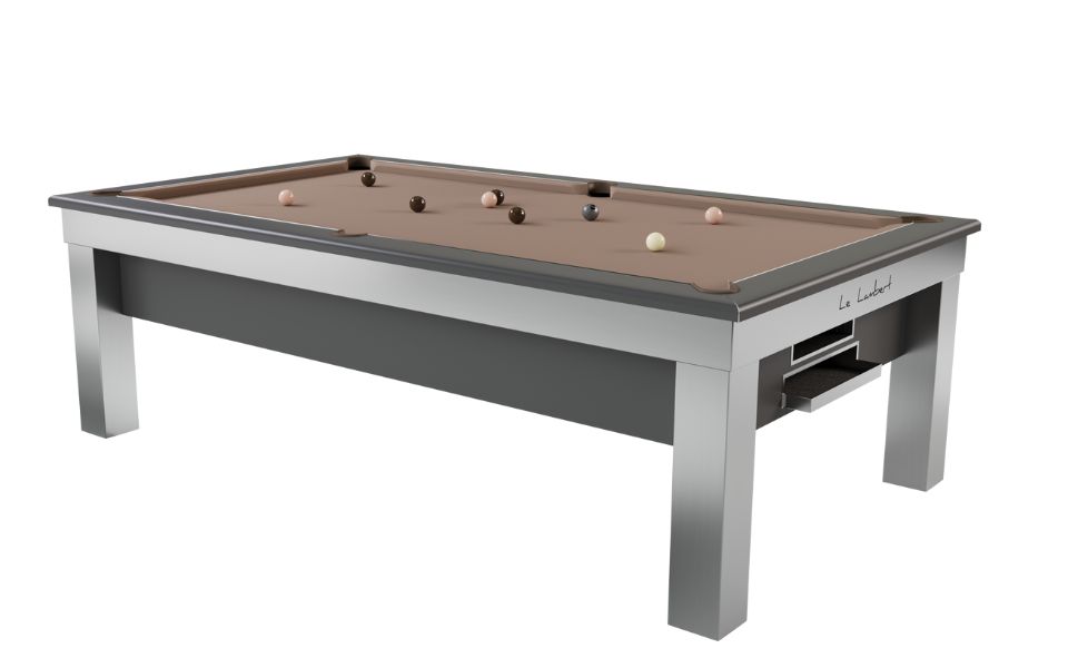 mesa de billar inglesa personalizable gris topo Lambert Toulet