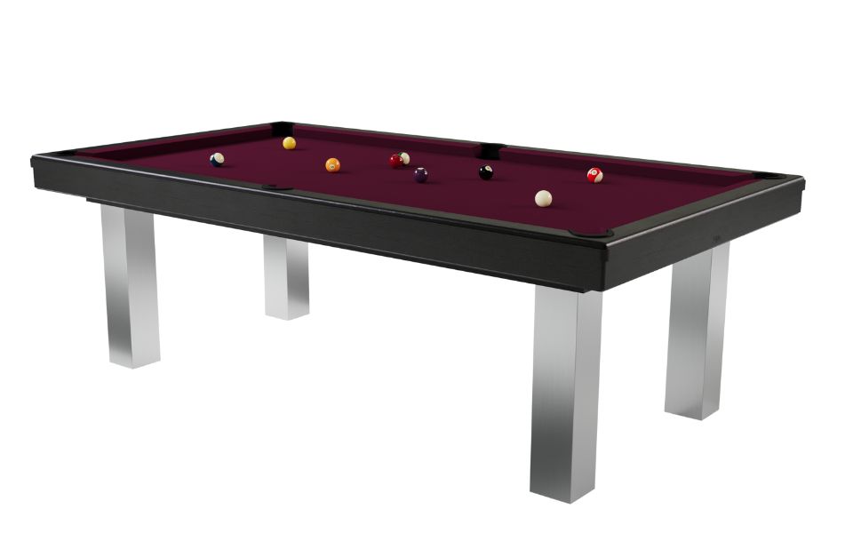 mesa de billar inox diseno negro Loft Toulet