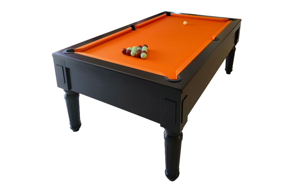 mesa de billar ocio negra naranja Week-end cafe Toulet