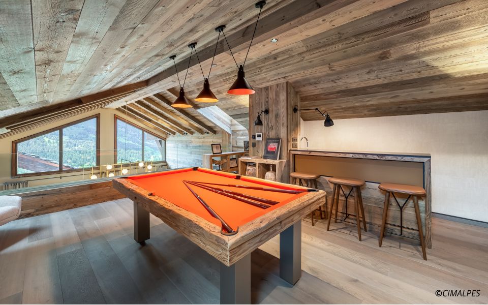 mesa de billar madera Megeve - chalet de lujo - Billards Toulet